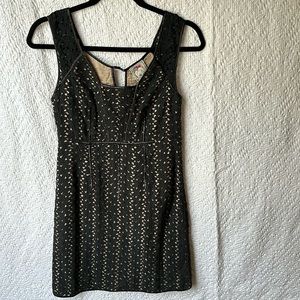 Yoana Baraschi Black Floral Eyelet Dress